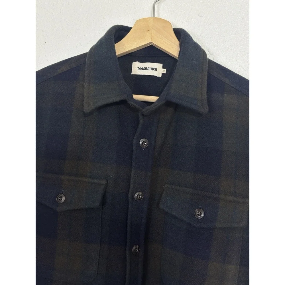 Taylor Stitch The Maritime Wool Collared Long Sleeve Button Up Shirt Jacket 38